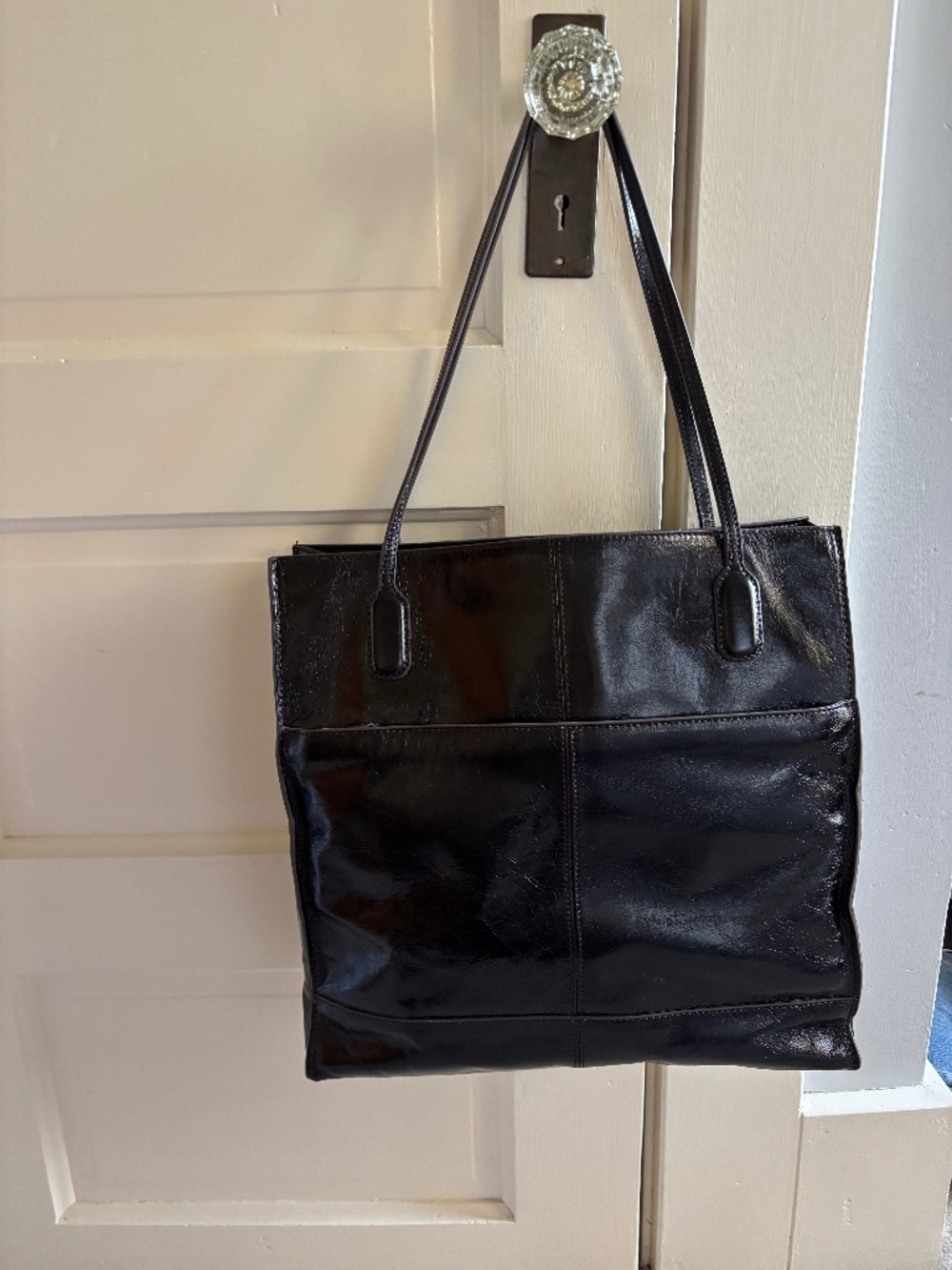 Like New Hobo International Black Tote Bag Black Leather
